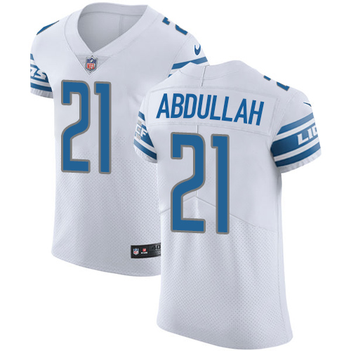 Nike Lions #21 Ameer Abdullah White Men's Stitched NFL Vapor Untouchable Elite Jersey - Click Image to Close